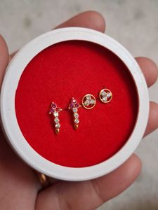 Elegant Gold Nose Pins Set