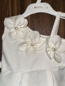 Adorable White Baby Dress with Headband