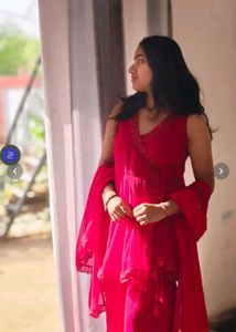Elegant Magenta Kurta Set with Dupatta