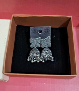cute butterfly silver designer earrings