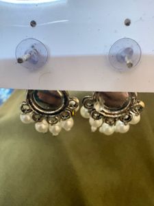 Elegant Lavender Pearl Dangle Earrings