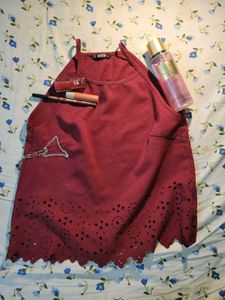 Maroon Sleeveless Top