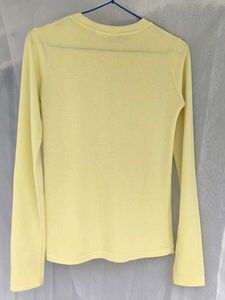 Soft Yellow Long Sleeve Top (transparent)