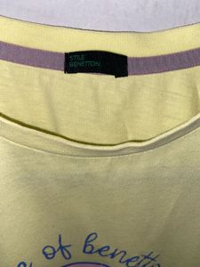 Benetton Yellow Graphic Tee
