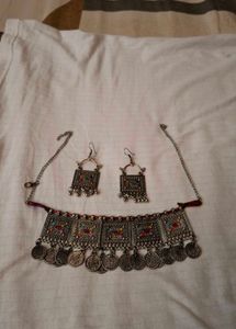 Boho Coin Necklace &amp; Earring Set