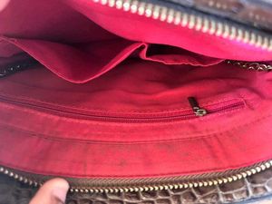 Brown Patterned Handbag
