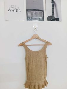 Cozy Knit Tank Top with Drawstring Waist