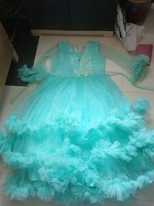 Beautiful Teal Tulle Gown