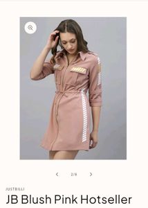 Chic Blush Pink Utility Dress
