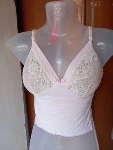 Pretty Pink Lace Trim Bralette