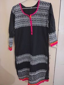 Stylish Black Printed Kurta