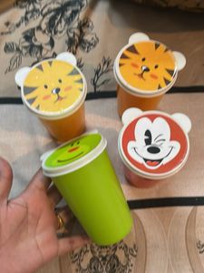 🐯Spill proof 4  Animal Character glasses