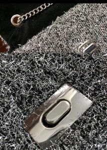 Textured Chain Shoulder Bag