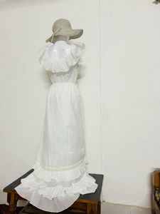 *transparent* White Ruffle Maxi