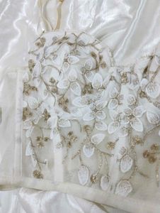 Lace Embroidered Corset Bra Top