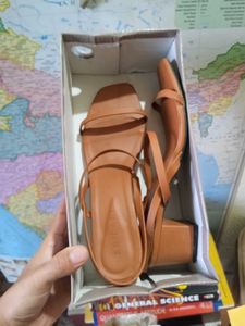 Elegant Brown Heeled Sandals