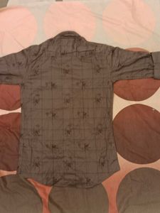 Men's Brown Printed Casual Shirt