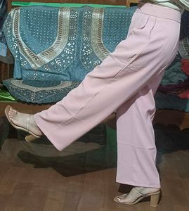 New Beautiful Pink Wide-Leg Pant