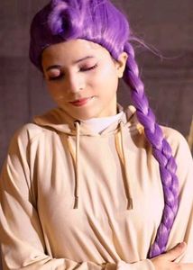 Purple Braided Wig k pop demon hunters rumi