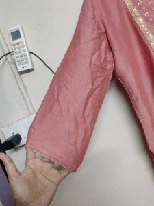 Pink Sequined Kurta