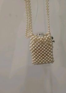 Vintage Pearl Beaded handmade Bag