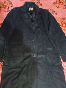 Elegant Navy Blue Overcoat
