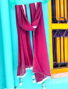 Maroon Embroidered Kurta with Sharara