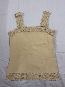 Crochet Trim Sleeveless Top