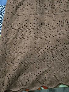 Brown Knitted Midi Dress