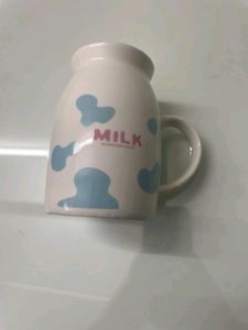 Milk Glass Cup With Lid