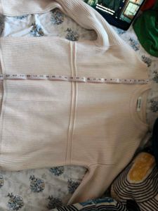 imported thick Cream Knit Sweater