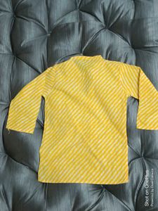 Yellow Striped Kurta