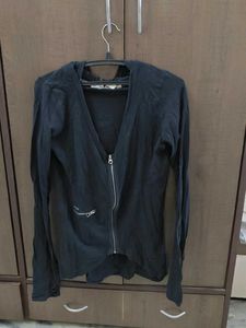 Black Zip-Up Long Sleeve jacket