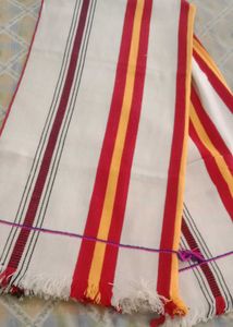 Striped pure woolen weaved shawl