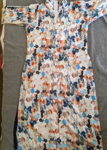 Abstract Floral Button-Down Dress Size -s