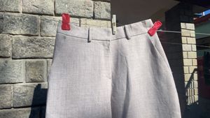 Nude Shade Wide/ Straight Fit Trouser
