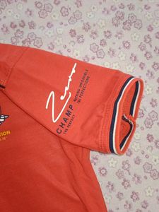 Men's Red Graphic Polo T-Shirt