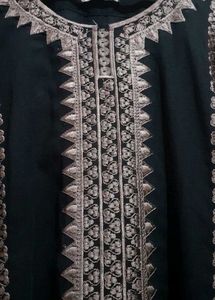 Embroidered Black Abaya