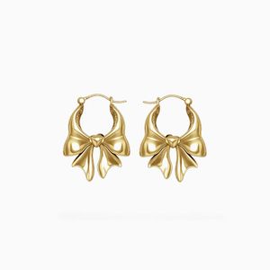 🎀Chic Gold Bow Hoop Earrings🎀