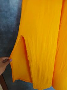 long mustard color t-shirt