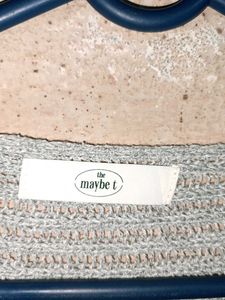 Light Grey Tie-Front Knit Sweater Shrug