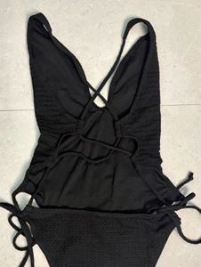 Textured Tie-Side Bodysuit🐈‍⬛