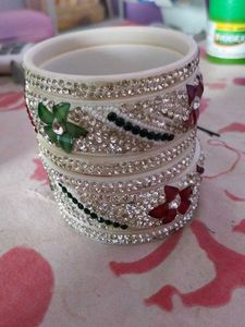 Exquisite Beaded &amp; Rhinestone Bangles Set