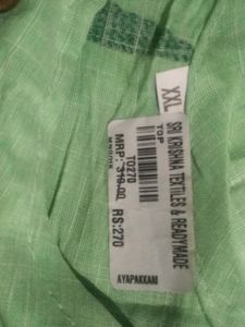 Green Types Two Cotton Kurti, Selling Bz Size Issu