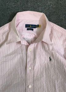 Authentic Ralph Lauren Pink Striped Button-Down Sh