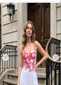 Shein Adjustable Spaghetti Strap Floral Print Cors