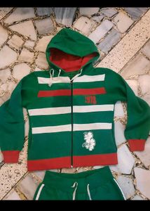 Striped Hoodie and Track Pant Set