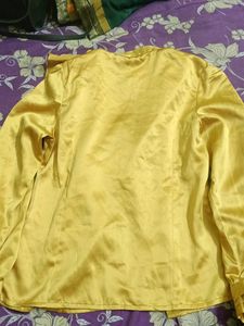 Retro Ruffle Collar Satin Blouse