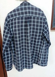 Men's Blue Plaid Casual Shirt