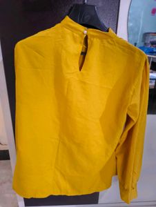 Mustard Yellow Long Sleeve Blouse